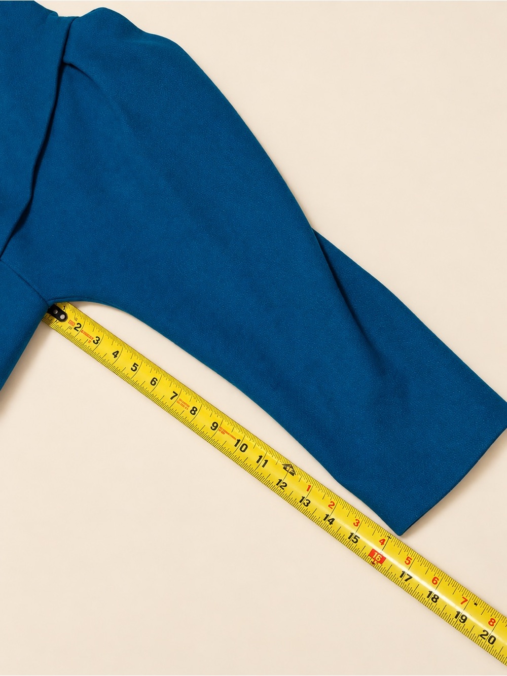 Vintage Jill Jr. Teal Blue Long Coat – Puff Shoulder - Picture 7 of 10